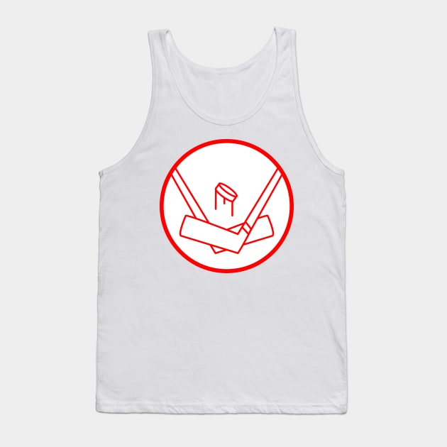 ICE HOCKEY STICK PUCK BATTLE Tank Top by HOCKEYBUBBLE